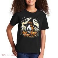 Guinea Pig Halloween Witch Art Kids T-Shirt thumb 2