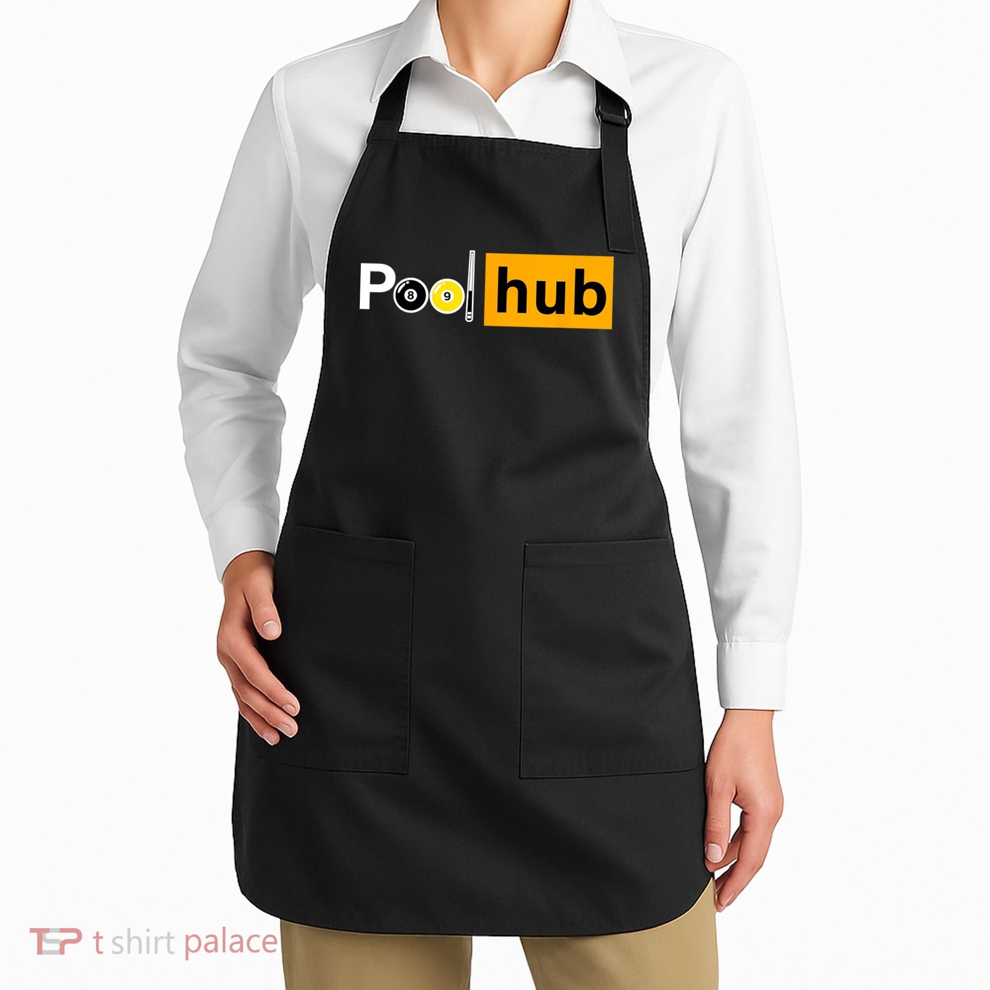 Game Pool Hub Billiard Balls & Cue Stick Gift Apron