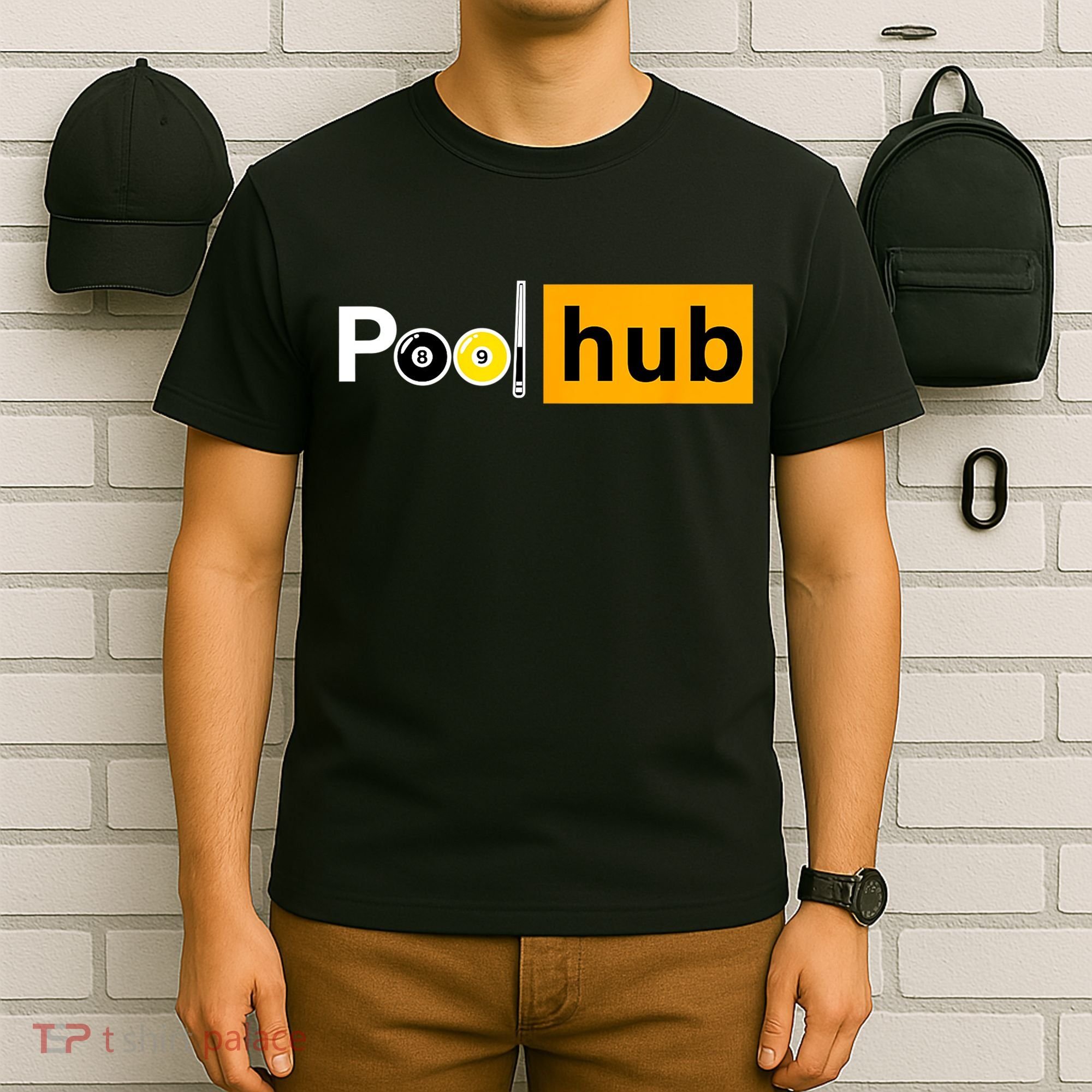 Game Pool Hub Billiard Balls & Cue Stick Gift T-Shirt