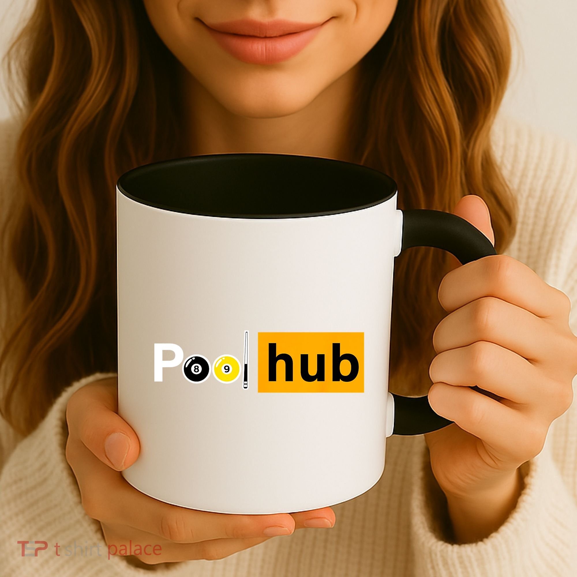 Game Pool Hub Billiard Balls & Cue Stick Gift Coffee Mug