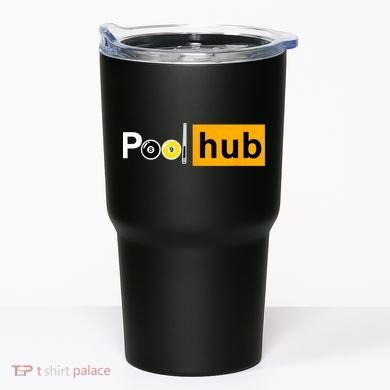 Game Pool Hub Billiard Balls & Cue Stick Gift Tumbler