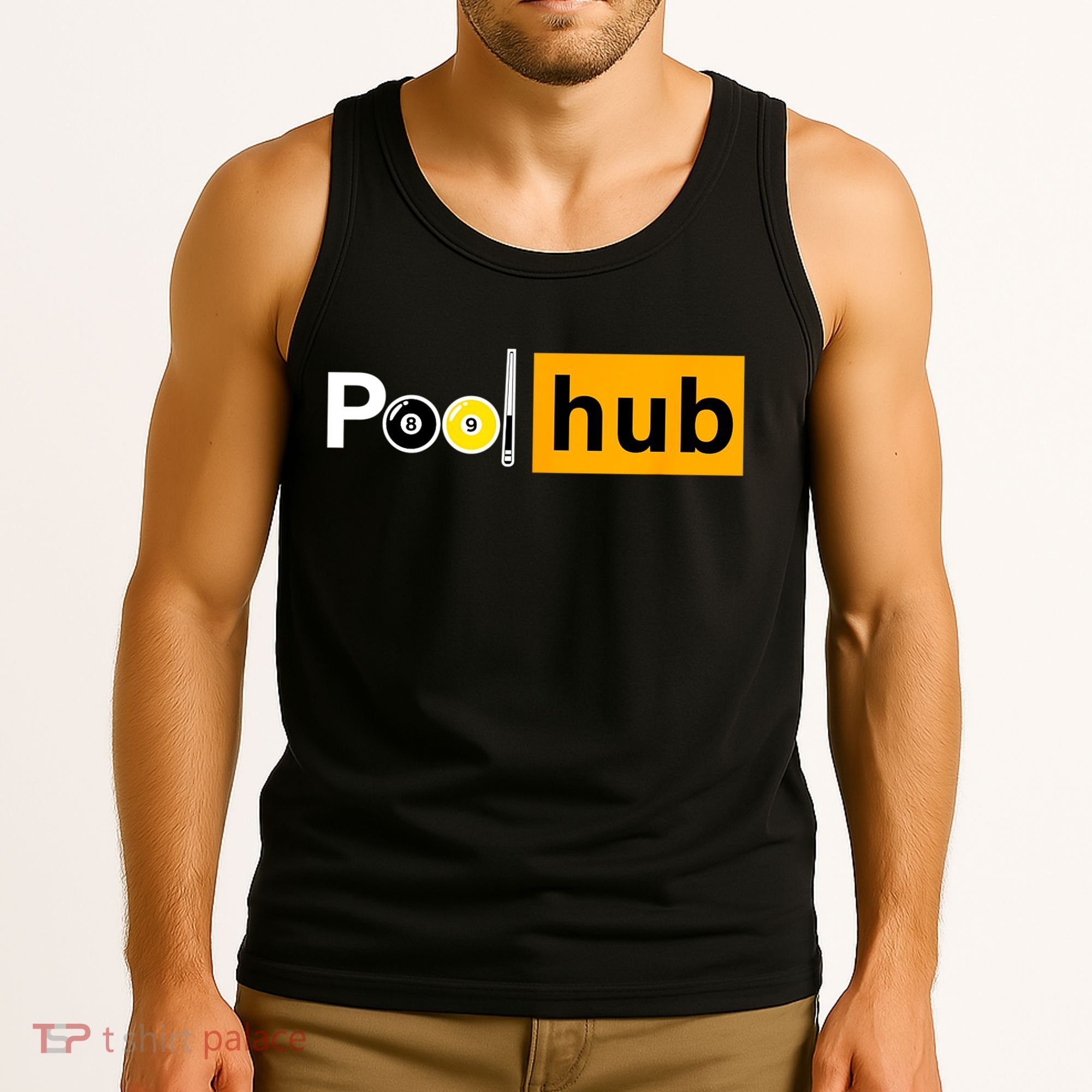 Game Pool Hub Billiard Balls & Cue Stick Gift Tank Top