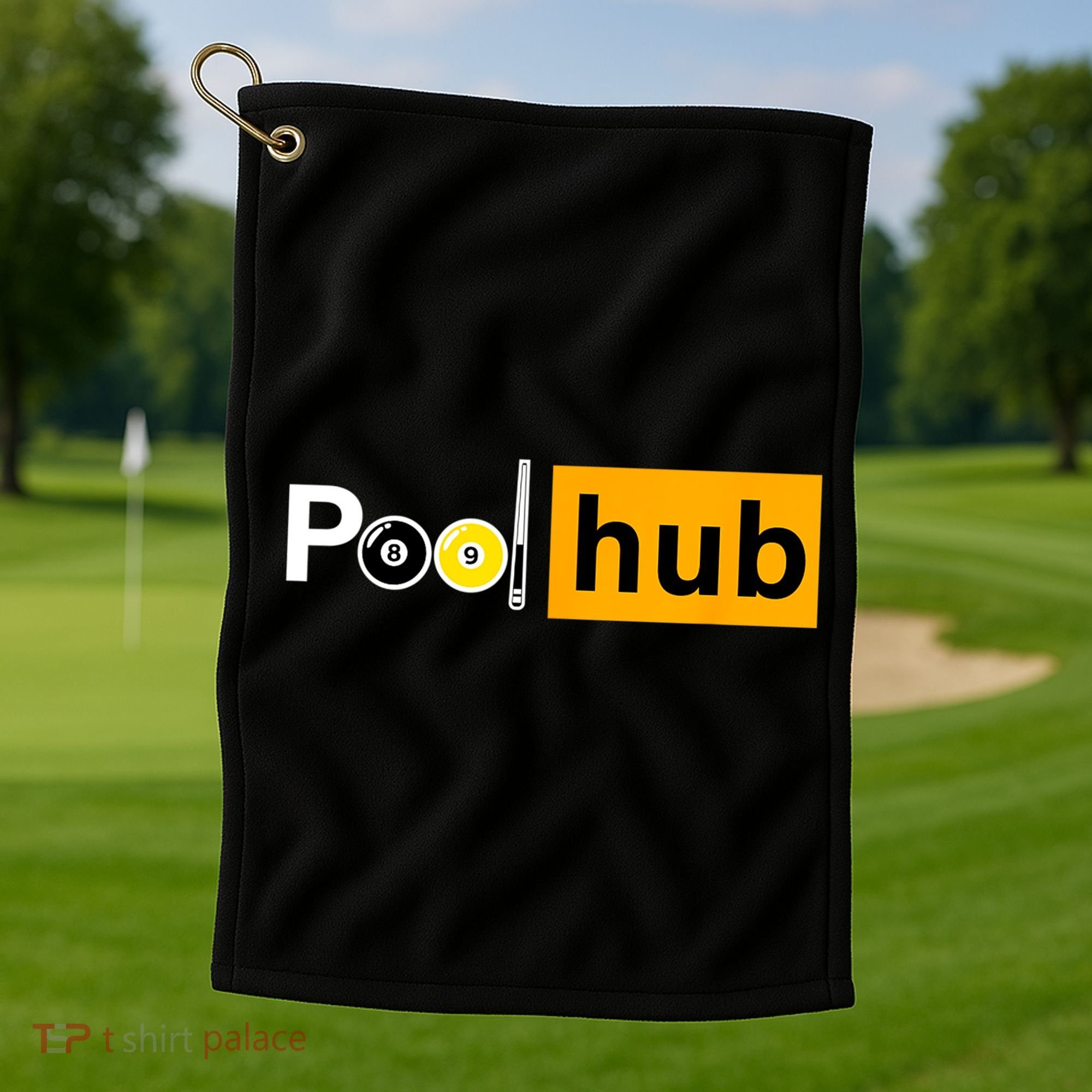 Game Pool Hub Billiard Balls & Cue Stick Gift Golf Towel