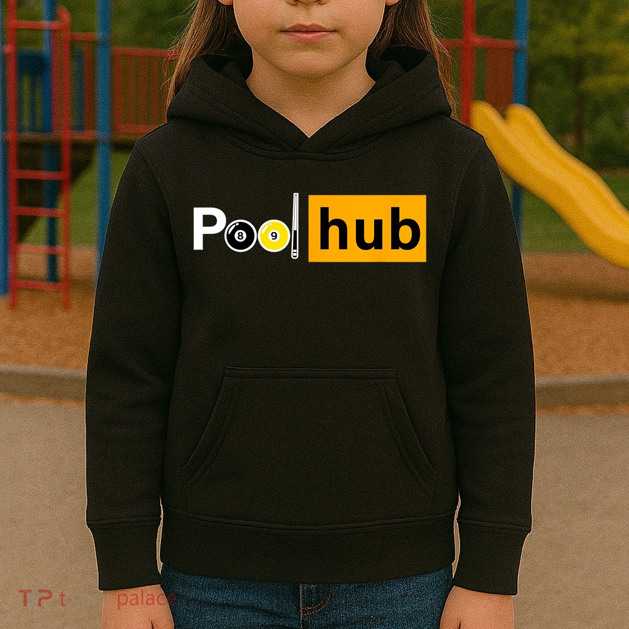 Game Pool Hub Billiard Balls & Cue Stick Gift Kids Hoodie