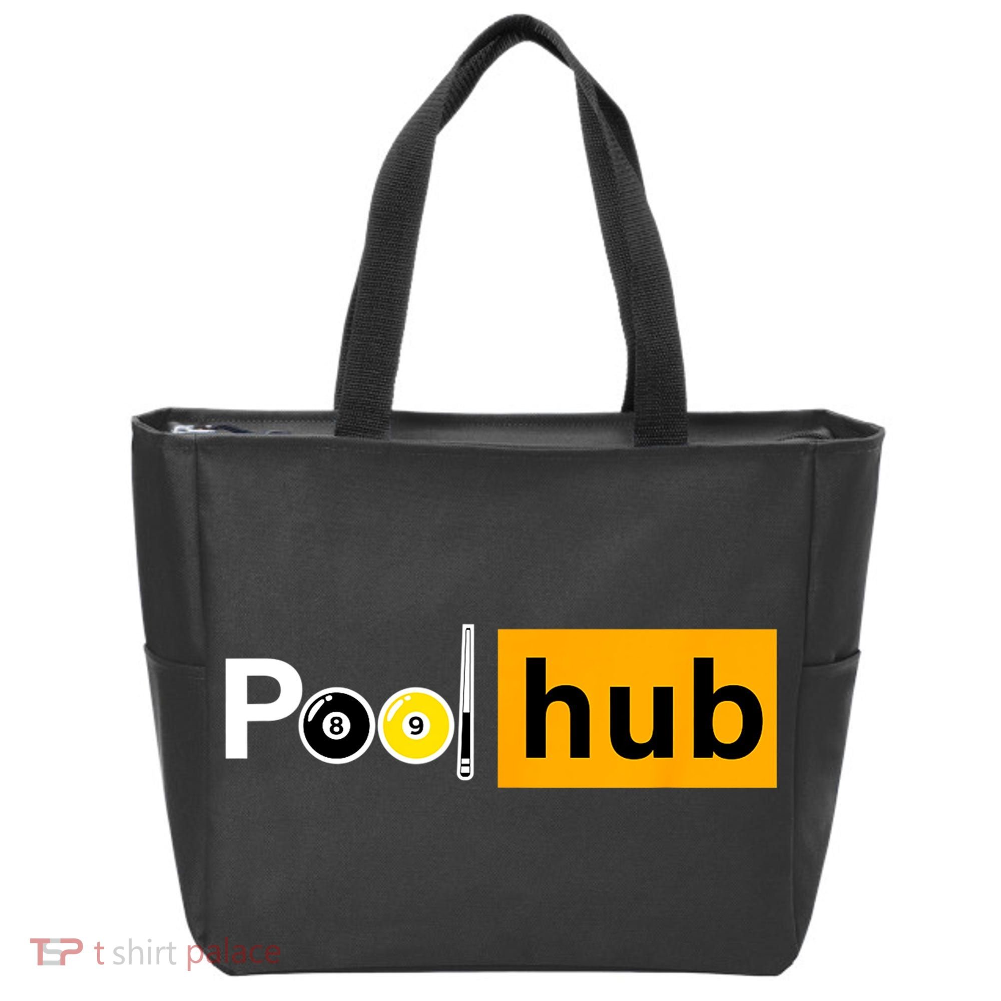Game Pool Hub Billiard Balls & Cue Stick Gift Tote Bag