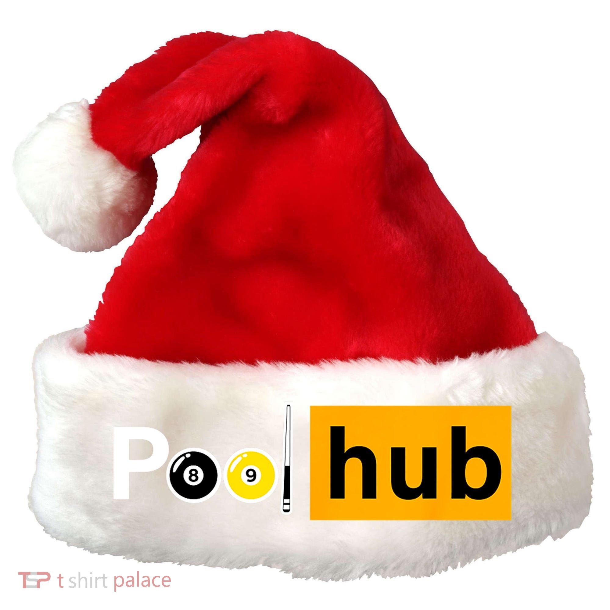 Game Pool Hub Billiard Balls & Cue Stick Gift Santa Hat