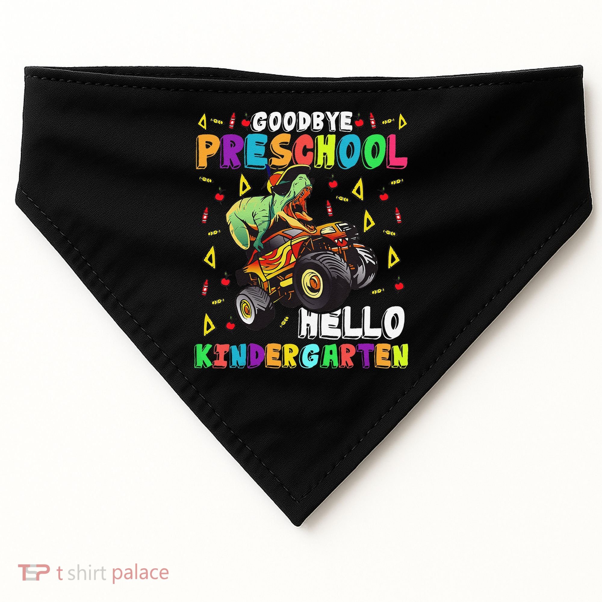 Goodbye PreK Hello Kindergarten Here I Come Graduation USA-Made Doggie Bandana