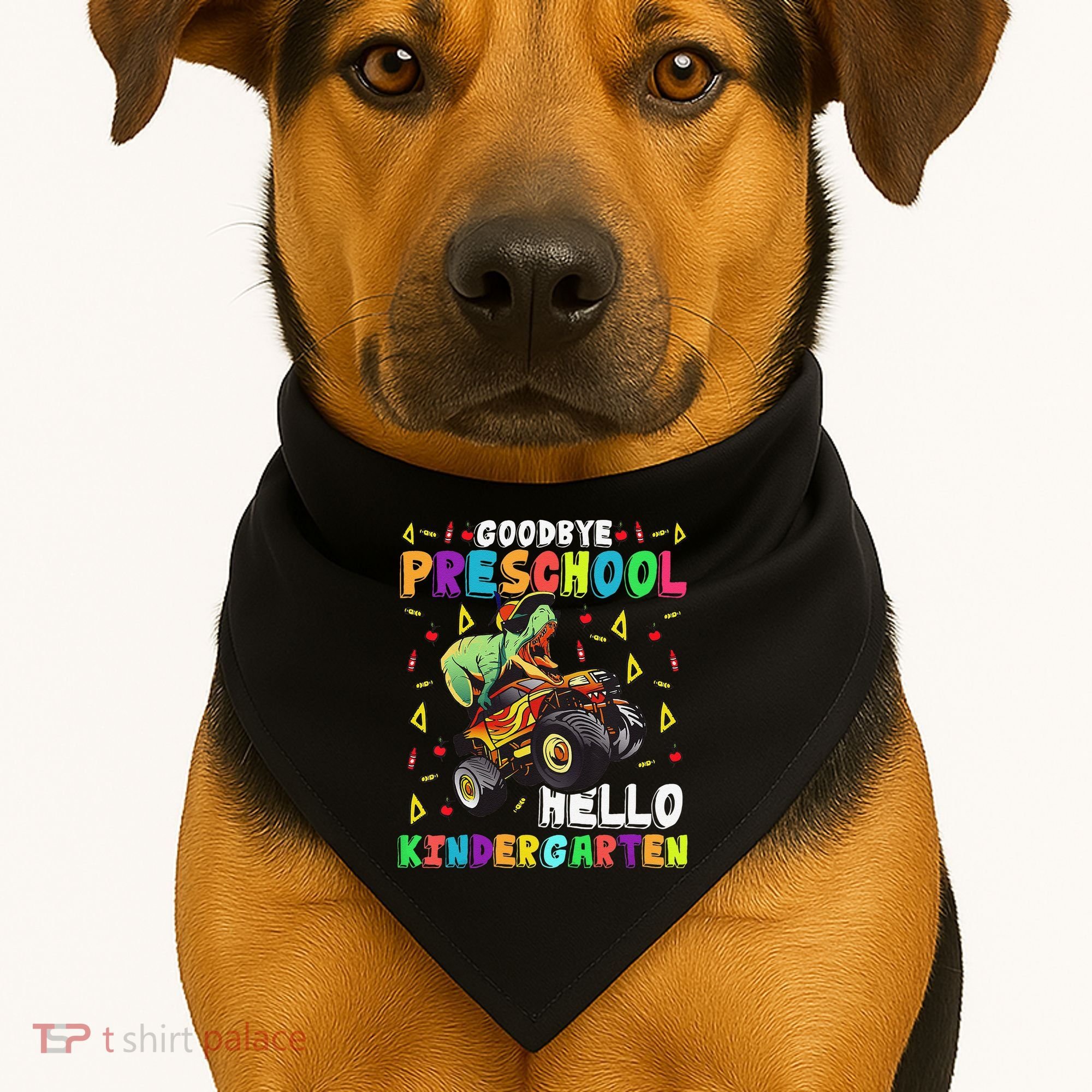 Goodbye PreK Hello Kindergarten Here I Come Graduation USA-Made Doggie Bandana
