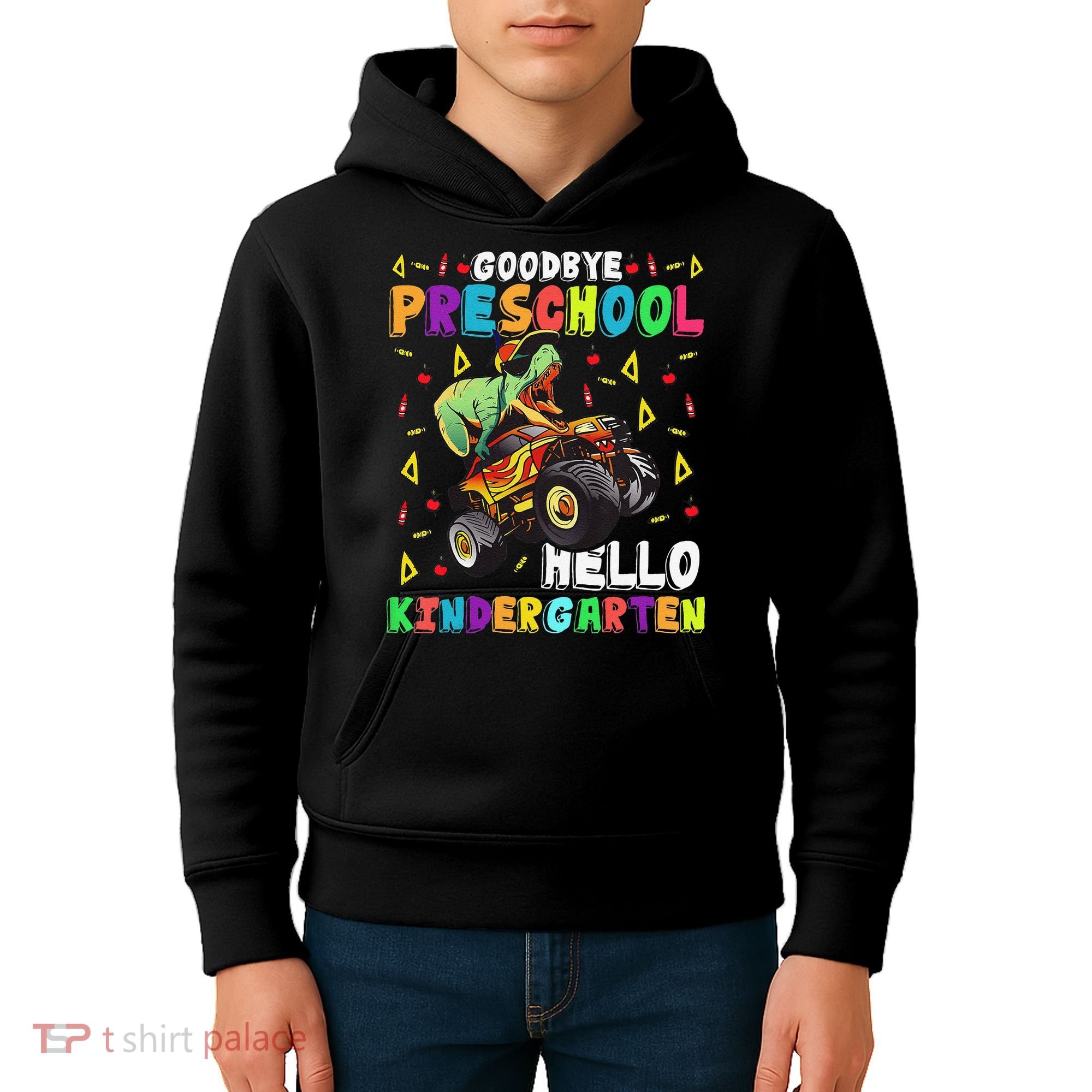 Goodbye PreK Hello Kindergarten Here I Come Graduation Kids Hoodie