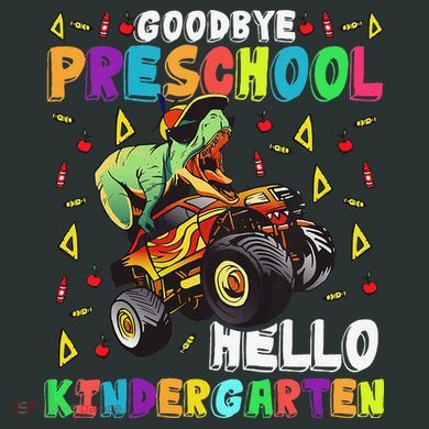 Goodbye PreK Hello Kindergarten Here I Come Graduation Infant Baby Jersey Bodysuit