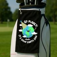 Go Planet It's Your Earth Day Cute Gift Golf Towel thumb 2