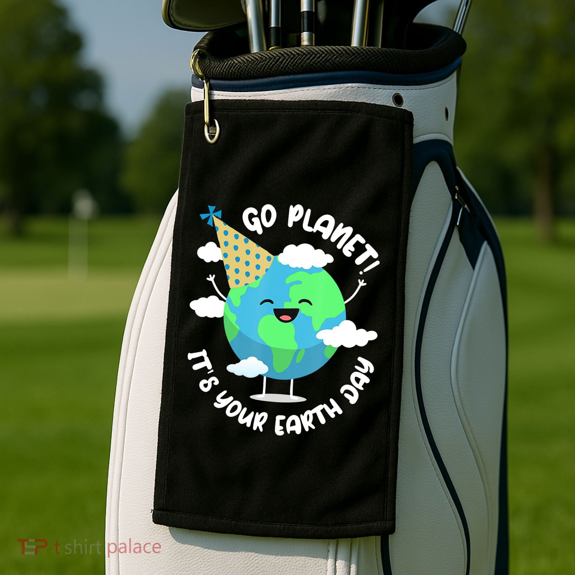Go Planet It's Your Earth Day Cute Gift Golf Towel