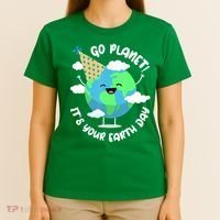 Go Planet It's Your Earth Day Cute Gift T-Shirt thumb 4