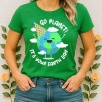 Go Planet It's Your Earth Day Cute Gift Women's T-Shirt thumb 2