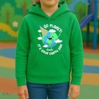 Go Planet It's Your Earth Day Cute Gift Kids Hoodie thumb 3