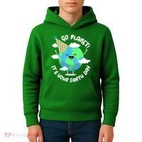 Go Planet It's Your Earth Day Cute Gift Kids Hoodie thumb 4
