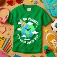 Go Planet It's Your Earth Day Cute Gift Kids T-Shirt thumb 3