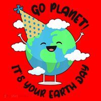 Go Planet It's Your Earth Day Cute Gift Santa Hat thumb 1