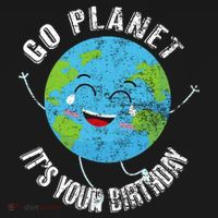 Go Planet Its Your Birthday Happy Earth Day Distressed Coaster thumb 2