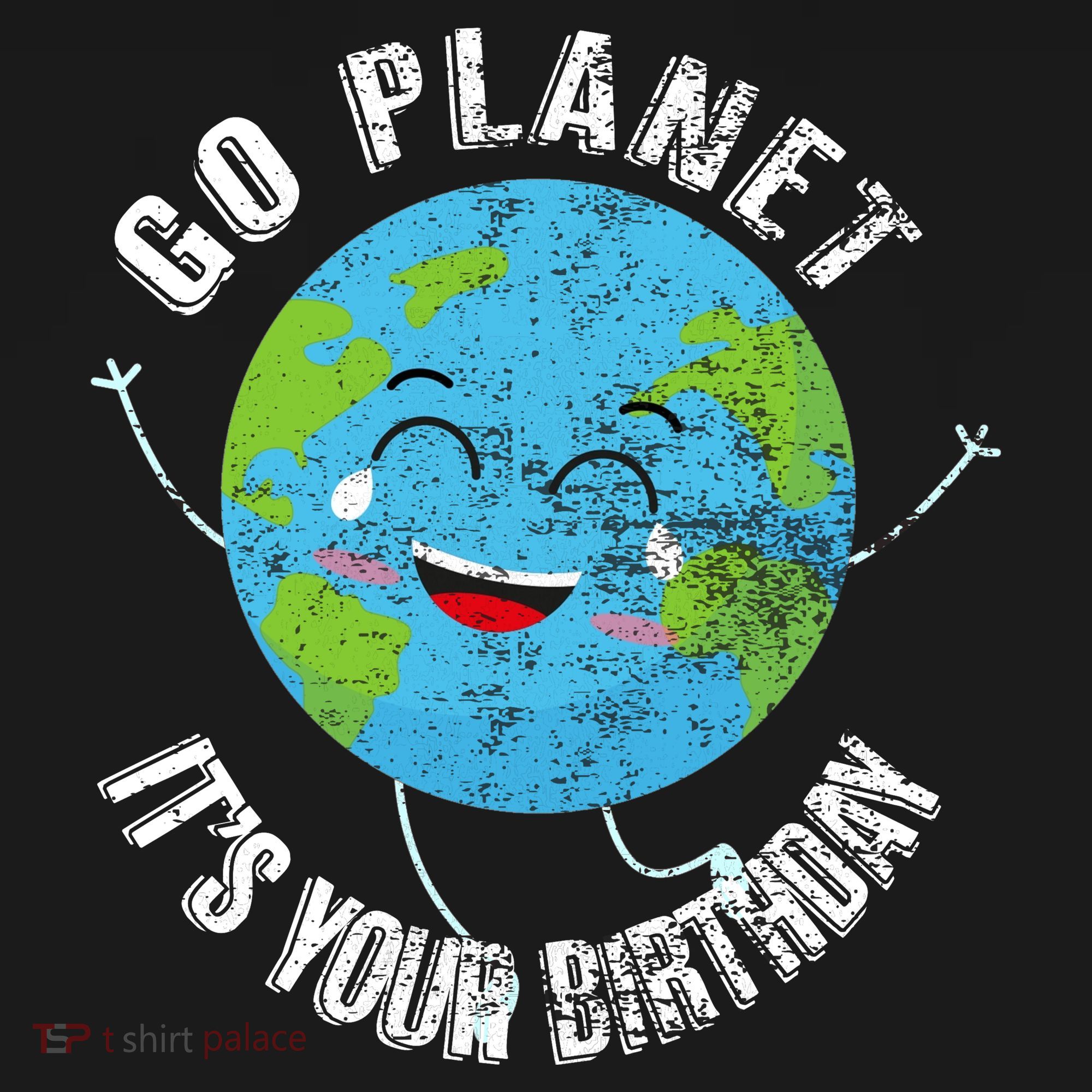 Go Planet Its Your Birthday Happy Earth Day Distressed Tote Bag