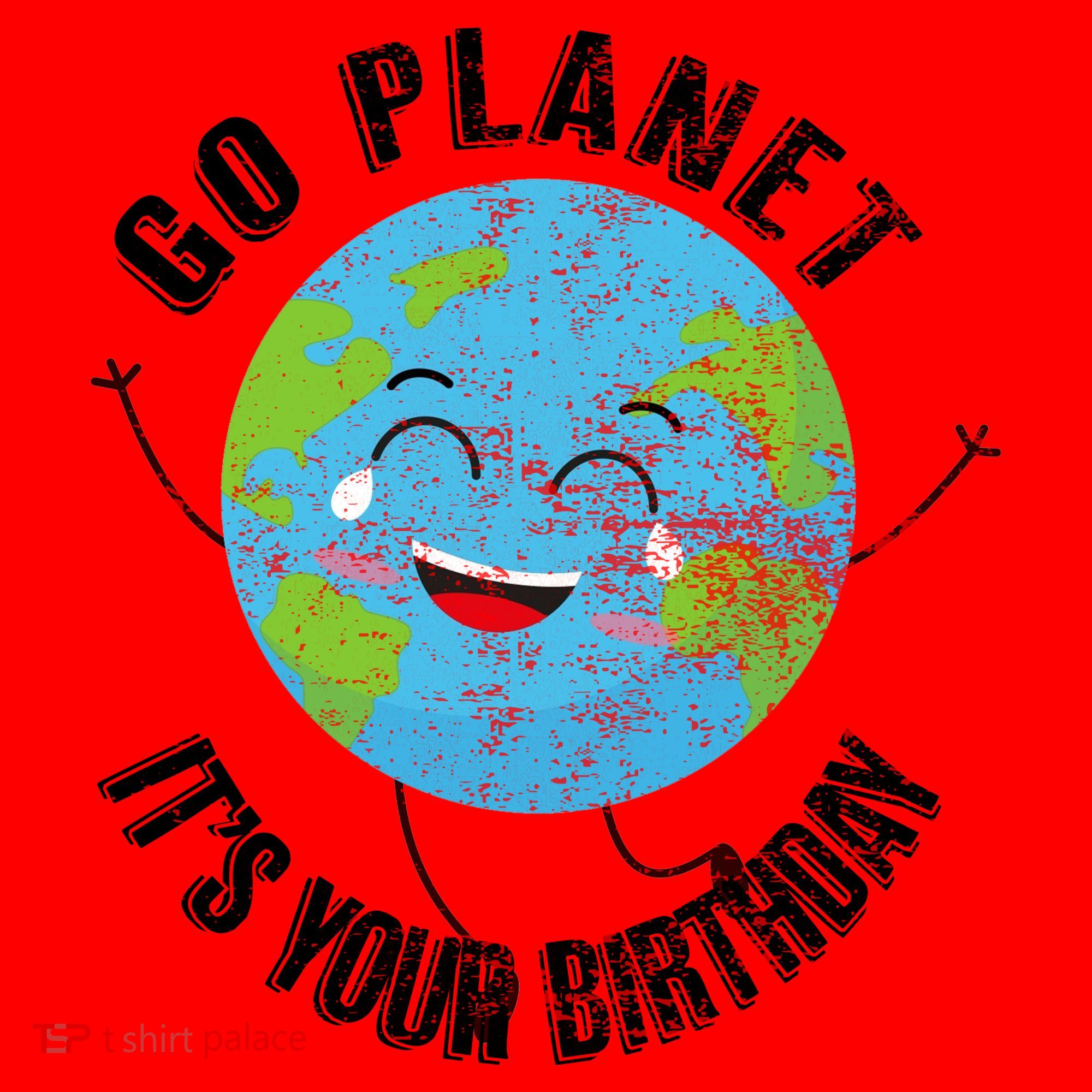 Go Planet Its Your Birthday Happy Earth Day Distressed Santa Hat