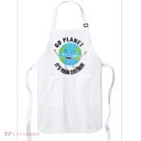 Go Planet Its Your Birthday Happy Earth Day Distressed Apron thumb 0