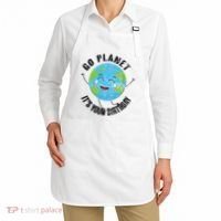 Go Planet Its Your Birthday Happy Earth Day Distressed Apron thumb 2