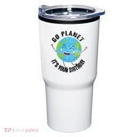 Go Planet Its Your Birthday Happy Earth Day Distressed Tumbler thumb 0