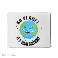 Go Planet Its Your Birthday Happy Earth Day Distressed Mousepad thumb 0