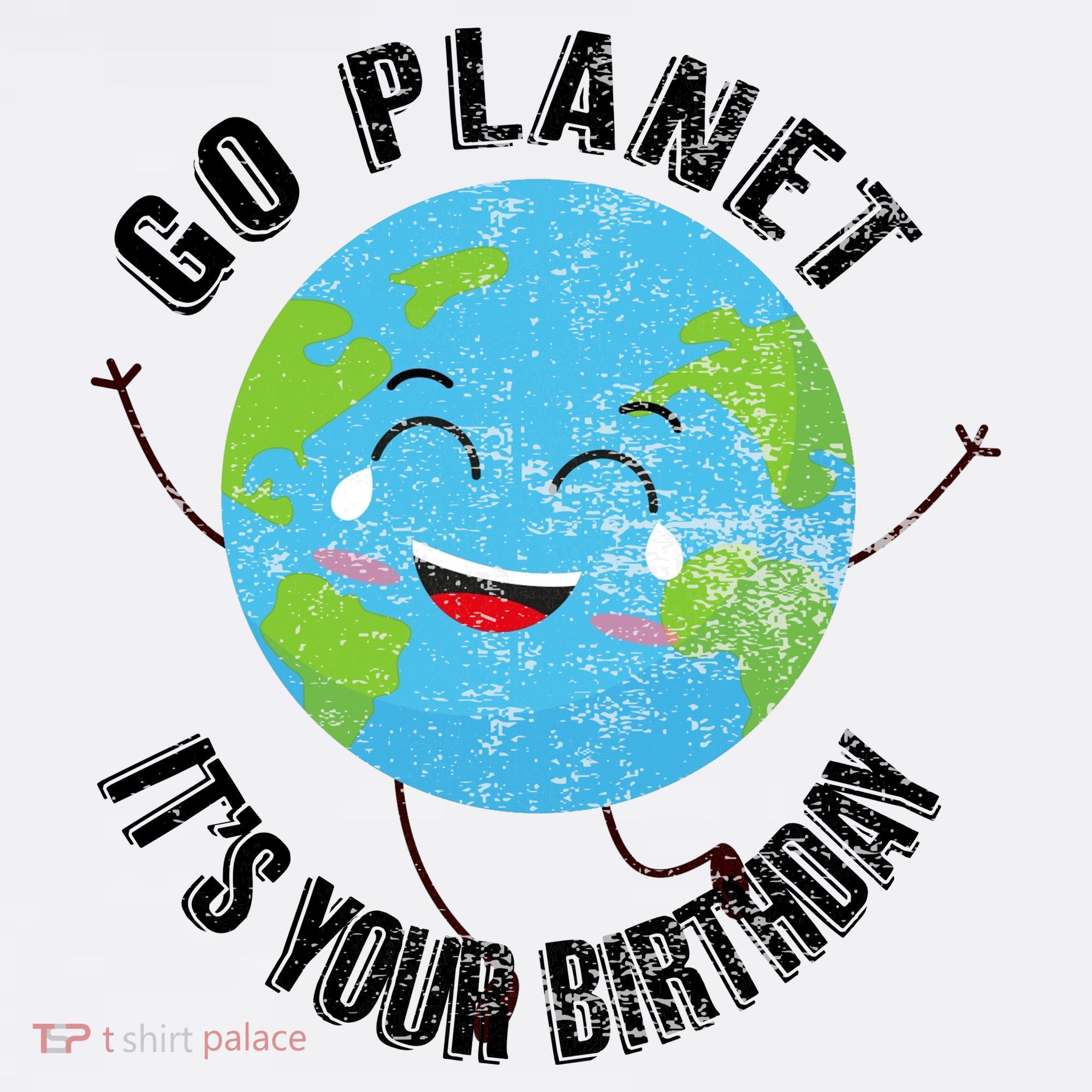 Go Planet Its Your Birthday Happy Earth Day Distressed Mousepad