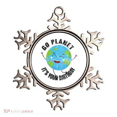 Go Planet Its Your Birthday Happy Earth Day Distressed Ornament