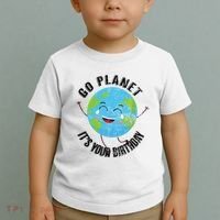 Go Planet Its Your Birthday Happy Earth Day Distressed Toddler T-Shirt thumb 2