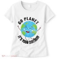 Go Planet Its Your Birthday Happy Earth Day Distressed Women's T-Shirt thumb 0