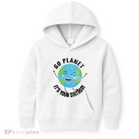 Go Planet Its Your Birthday Happy Earth Day Distressed Kids Hoodie thumb 0
