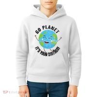 Go Planet Its Your Birthday Happy Earth Day Distressed Kids Hoodie thumb 4