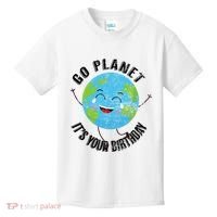 Go Planet Its Your Birthday Happy Earth Day Distressed Kids T-Shirt thumb 0
