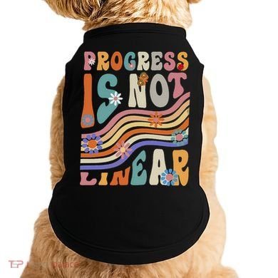 Groovy Progress Is Not Linear Teacher Back To School Outfit Doggie Tank