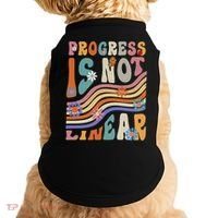 Groovy Progress Is Not Linear Teacher Back To School Outfit Doggie Tank thumb 0