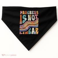 Groovy Progress Is Not Linear Teacher Back To School Outfit USA-Made Doggie Bandana thumb 0
