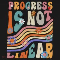 Groovy Progress Is Not Linear Teacher Back To School Outfit USA-Made Doggie Bandana thumb 2