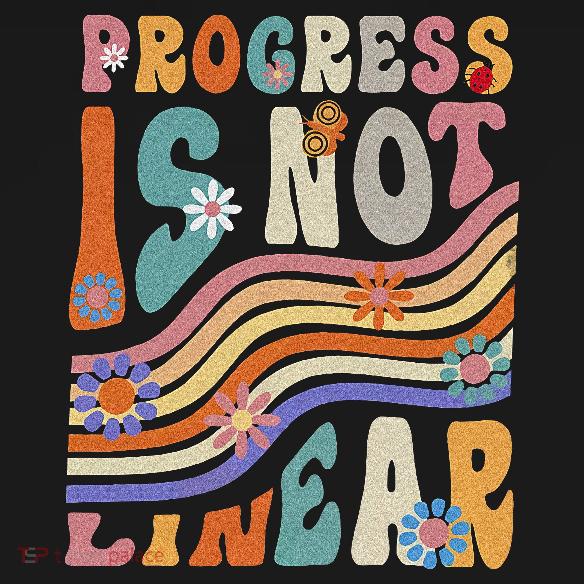 Groovy Progress Is Not Linear Teacher Back To School Outfit Apron