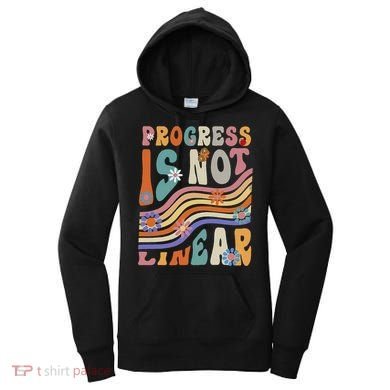 Groovy Progress Is Not Linear Teacher Back To School Outfit Women's Hoodie