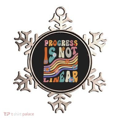 Groovy Progress Is Not Linear Teacher Back To School Outfit Ornament