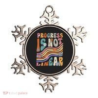 Groovy Progress Is Not Linear Teacher Back To School Outfit Ornament thumb 0
