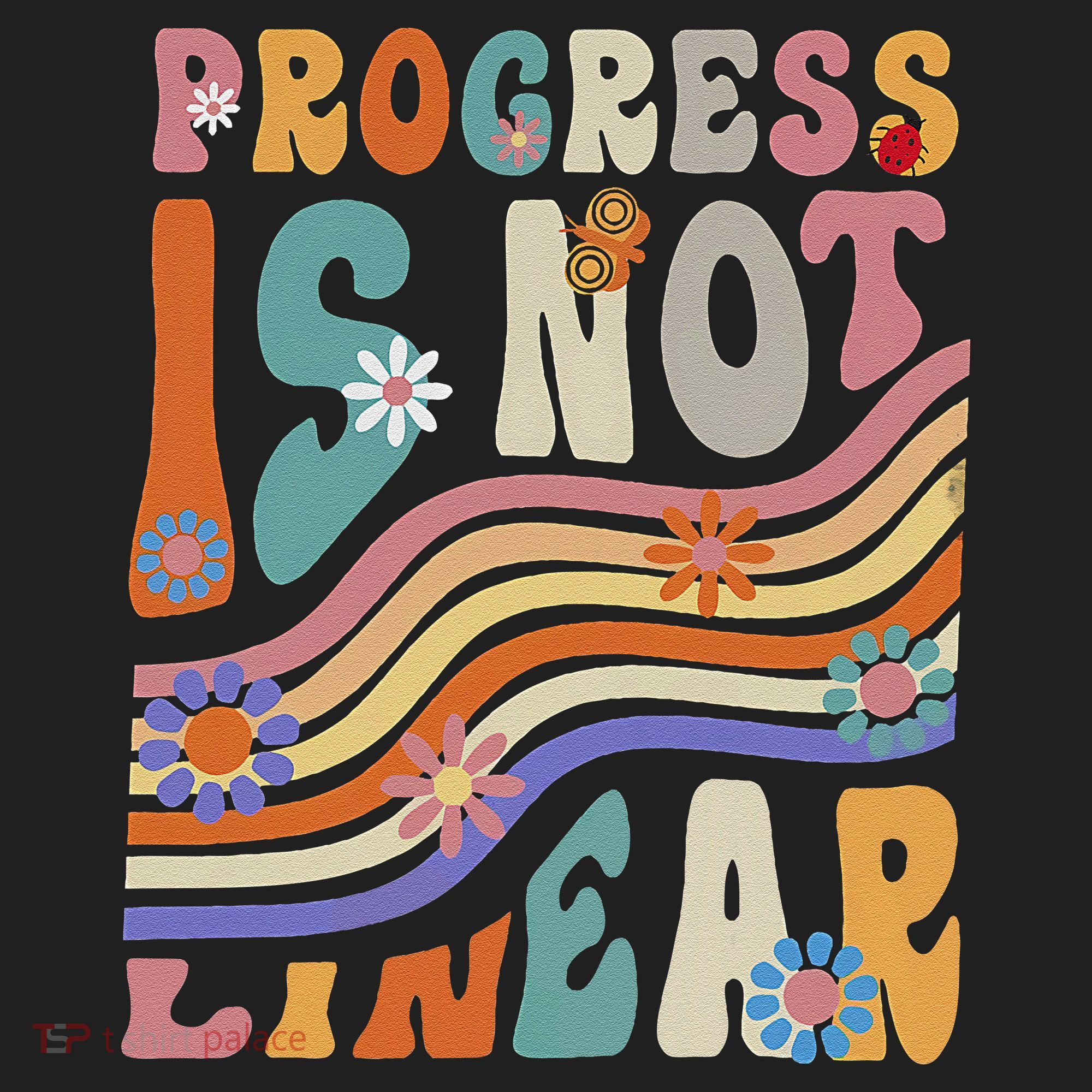 Groovy Progress Is Not Linear Teacher Back To School Outfit Hat