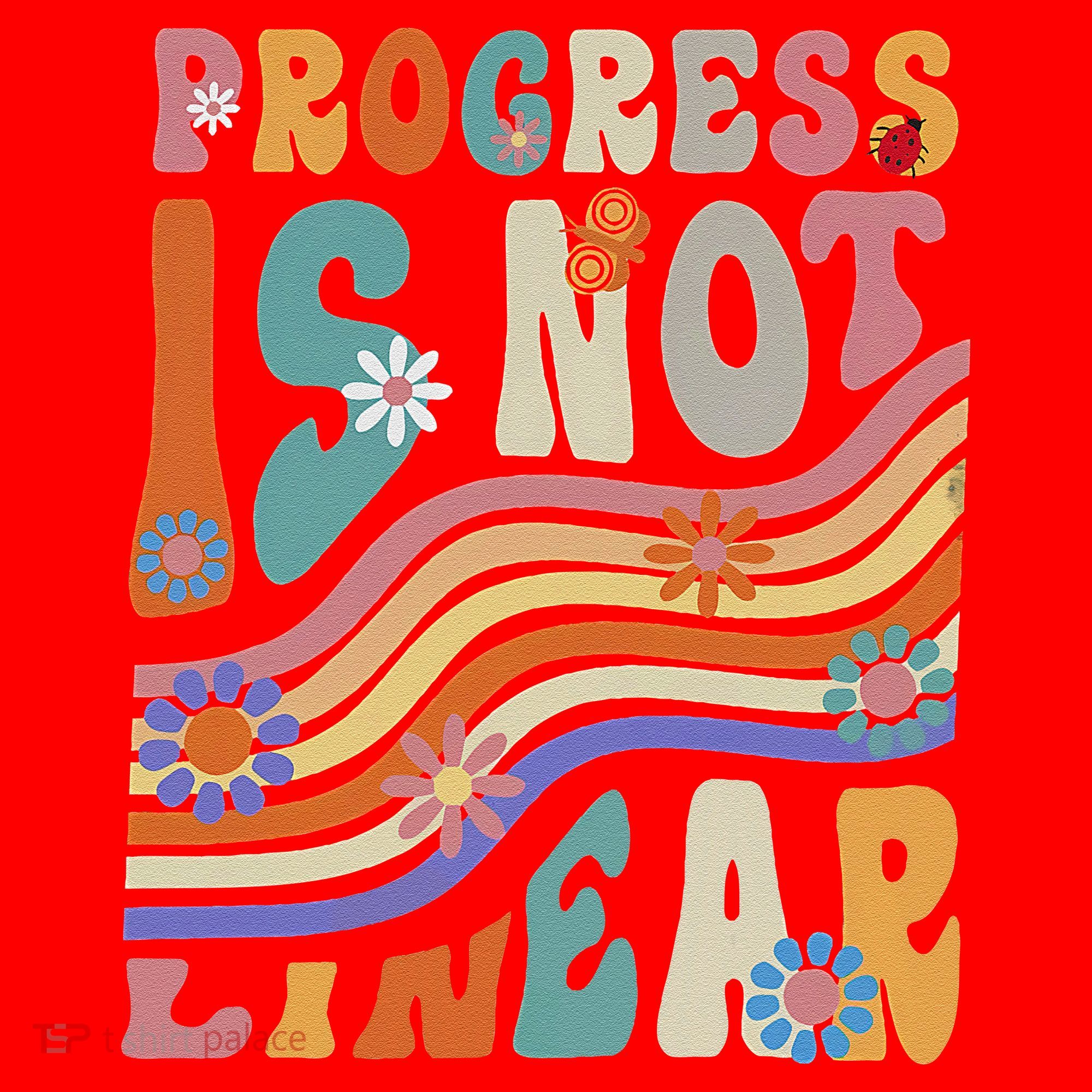Groovy Progress Is Not Linear Teacher Back To School Outfit Santa Hat