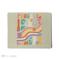 Groovy Progress Is Not Linear Teacher Back To School Outfit Mousepad thumb 0