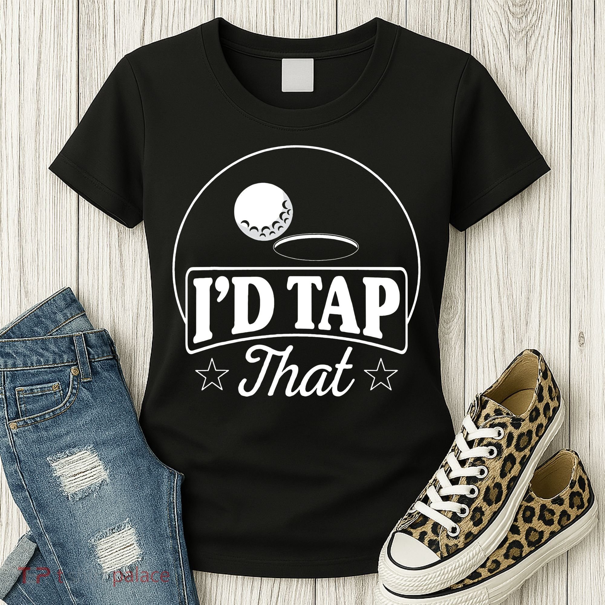 Golf Players I'd Tap That Golfer Ball Birdie Funny Golf Women's T-Shirt