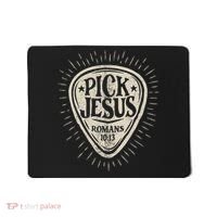 Guitar Pick Jesus Christian Music Guitarist Pastor Retro Mousepad thumb 0