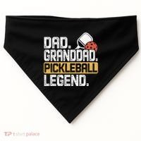 Granddad Pickleball Legend Dad Funny Great Gift USA-Made Doggie Bandana thumb 0